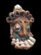 Tunisia: Head of a bearded man in coloured glass, Carthage, 4th-3rd centuries BCE; possibly a pendant or part of a necklace