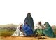 Afghanistan: A group of nomadic Ghilzai women, c. 1839-42, by Lieutenant James Rattray
