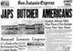 USA / Japan: Headline of the San Antonio Express (Texas) on 8 December, 1941, the day after the Japanese attack on Pearl Harbour